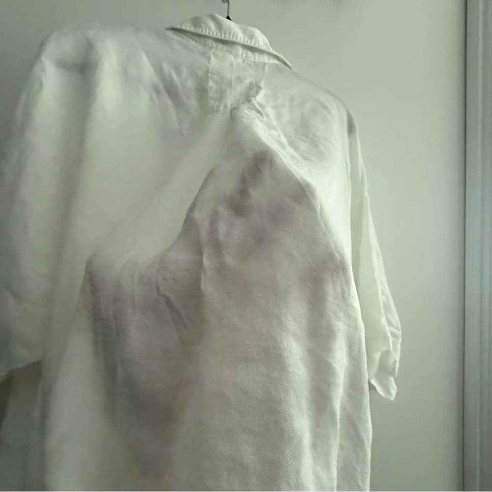 Zara White Oversized Button-Up Shirt - Picture 7 of 7